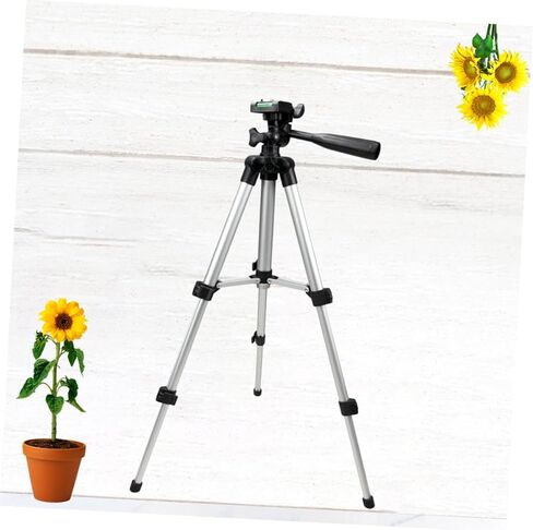 MERRYHAPY Adjustable Camera Tripod in Black with Live Bracket Made of Sturdy Aluminium Alloy and Abs, Lightweight for Tablet Supporter Outdoor Fishing and Photography Stand in Kuwait