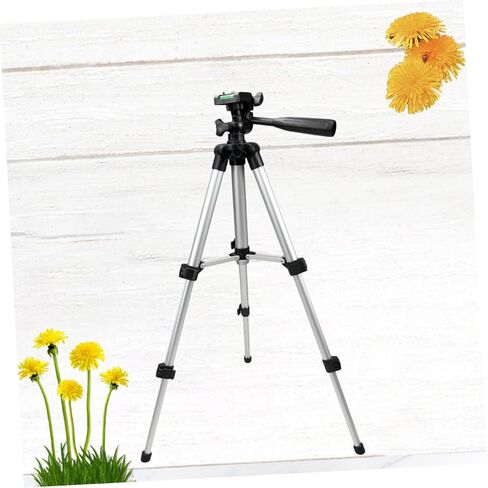 MERRYHAPY Adjustable Camera Tripod in Black with Live Bracket Made of Sturdy Aluminium Alloy and Abs, Lightweight for Tablet Supporter Outdoor Fishing and Photography Stand in Kuwait