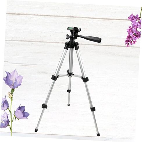 MERRYHAPY Adjustable Camera Tripod in Black with Live Bracket Made of Sturdy Aluminium Alloy and Abs, Lightweight for Tablet Supporter Outdoor Fishing and Photography Stand in Kuwait