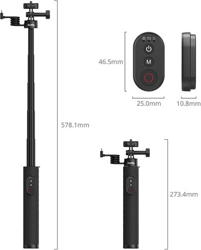 SMALLRIG Camera Tripod and Wireless Control Selfie Stick for DJI Action 6/5 Pro in Kuwait