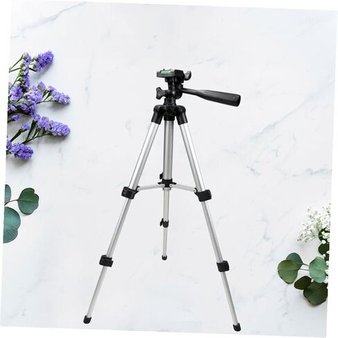 NUOBESTY Adjustable Outdoor Camera Tripod with Live Tablet Holder, Aluminum Alloy and Abs Material, Portable Photography Equipment for Travel and Selfie, Black in Kuwait