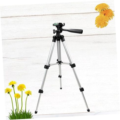NUOBESTY Adjustable Outdoor Camera Tripod with Live Tablet Holder, Aluminum Alloy and Abs Material, Portable Photography Equipment for Travel and Selfie, Black in Kuwait