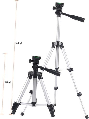 NUOBESTY Adjustable Outdoor Camera Tripod with Live Tablet Holder, Aluminum Alloy and Abs Material, Portable Photography Equipment for Travel and Selfie, Black in Kuwait