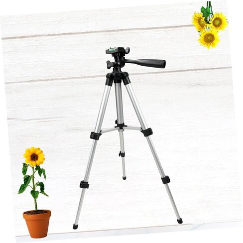 NUOBESTY Adjustable Outdoor Camera Tripod with Live Tablet Holder, Aluminum Alloy and Abs Material, Portable Photography Equipment for Travel and Selfie, Black in Kuwait