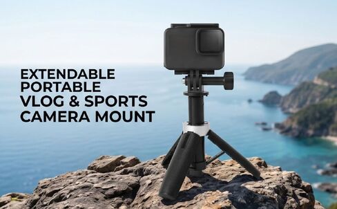 Yoidesu Action Camera Selfie Stick Tripod, Water Proof Underwater, 31cm Extendable, Anti - Slip Stable, 1/4" Screw, Selfie Stick Tripod for Travel Sports Panoramic in Kuwait