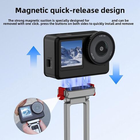LICAEVEY Magnetic Tripod for Action 6 and Nano Camera, Adjustable Hook and 3 Way Pivot Head, with and 1/4 Inch Thread, for Stable Positioning and Creative Angles in Kuwait