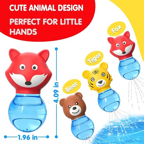 Sensory Bath Toys for Toddlers 1-3: 3PCS Bathtub & Pool Squirt Toys for Kids | Water Table & Tub Floating Toys | Silicone Water Sensory Toys for Boys & Girls Ages 1-6 Years Old in Kuwait