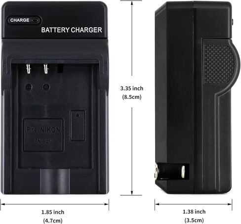 Norifon EN-EL12 Wall Charger for Nikon Coolpix AW130, AW100 | Compaitble with Nikon Coolpix AW110, AW120, S6200, S6300, S8100, S8200, S9100, S9300, S9500, S9900 with Foldable Plug in Kuwait