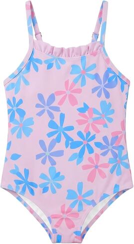 Toddler Baby Girl One Piece Swimsuit Little Kids Cute Floral Adjustable Strap Bathing Suit Swimwear 9M-8Y in Kuwait