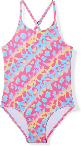 Zando Cross Back Adjustable Girls Swimsuit Size 2-8 Years - Cute One Piece Kids Girls Bathing Suits for Summer Beach Vacation in Kuwait