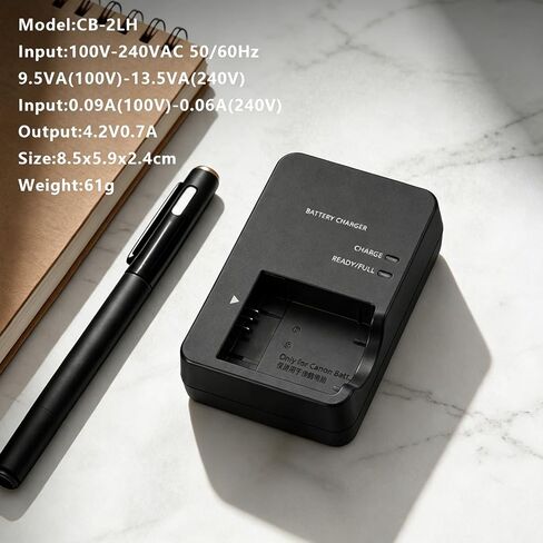 CB-2LH CB-2LHT NB-13L Wall Mount Battery Charger Compatible with Canon PowerShot G1 X Mark III G5X G5 X Mark II G7 X G7 X Mark II III G9X G9 X Mark II SX620 SX720 SX730 SX740 HS(Not Applicable to G1X) in Kuwait