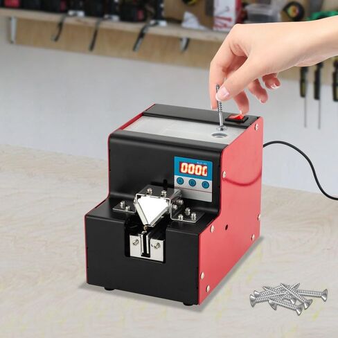 Automatic Screw Feeder Machine, Adjustable Rail 0.04–0.2 in for 20 mm Screws, LED 9999 Counting Dual DC Motor Screw Dispenser, Desktop for Electronics Assembly in Kuwait