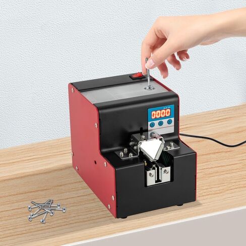 Automatic Screw Feeder Machine, Adjustable Rail 0.04–0.2 in for 20 mm Screws, LED 9999 Counting Dual DC Motor Screw Dispenser, Desktop for Electronics Assembly in Kuwait