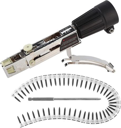 Auto Feed Screw Gun, Collated Screw Gun Chain Nail Gun Automatic Electric Drill Screw Tightening Equipment Drywall Screw Gun Automatic Chain Nail Gun Collated Attachment for Board in Kuwait