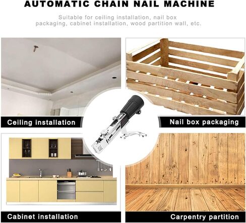 Auto Feed Screw Gun, Collated Screw Gun Chain Nail Gun Automatic Electric Drill Screw Tightening Equipment Drywall Screw Gun Automatic Chain Nail Gun Collated Attachment for Board in Kuwait