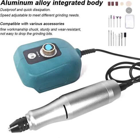 Electric Grinding Tool, 20V Compact Grinder 3.2mm Chuck Electric Polishing Machine Portable Grinding Engraving Tool Speed Adjusatble in Kuwait