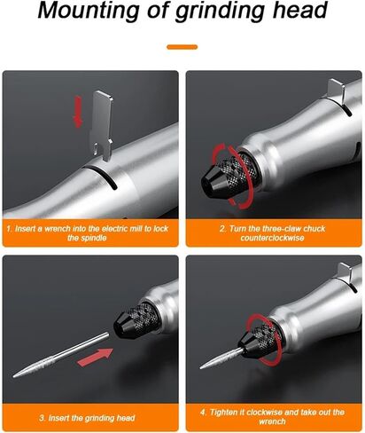 Electric Grinding Tool, 20V Compact Grinder 3.2mm Chuck Electric Polishing Machine Portable Grinding Engraving Tool Speed Adjusatble in Kuwait