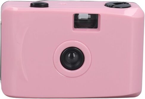 Fabater 35mm Film Camera, Up to 3 Meters Reusable Vintage Film Camera, Retro with 28mm Lens 1/100s Shutter Speed for Travel Snorkeling Swimming Beach (Light Pink) in Kuwait