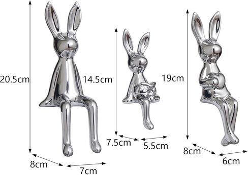 3 Statues Minimalist Floor Lamp Shade Light Cover Figurine Sculpture Creative Bedroom Sitting Statue Ornament Paper Ceramic Suitable for Children’s in Kuwait