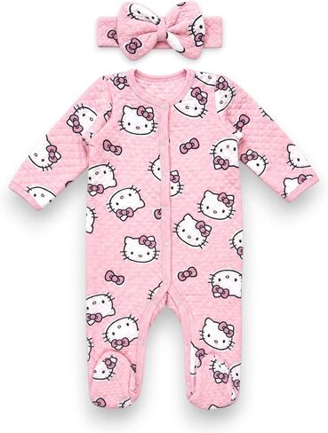 Hello Kitty Baby Pajamas and Onesies, Newborn Footie, Baby Girl Clothes | Baby Shower Girl Newborn Essentials and Baby Shower Gifts, Baby Girl Gifts, Romper for Comfort and All-Day Wear in Kuwait