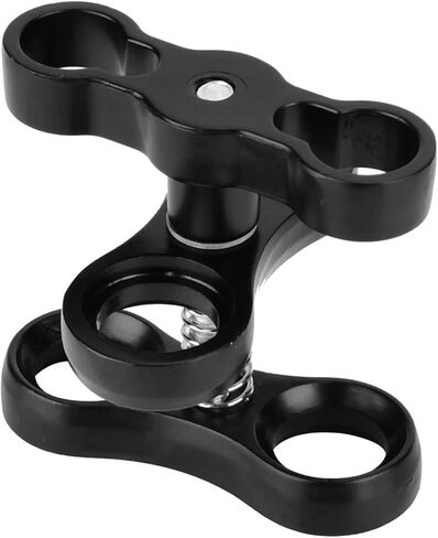 Aluminum Alloy Diving Light Clamp, 360 Rotation Screw Lock, Butterfly Ball Clip Adapter, Mini Underwater Camera Mount for, Divers, Snorkelers, Underwater Photogra in Kuwait