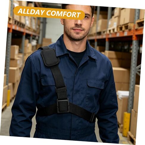 NUOBESTY Adjustable Radio Chest Mount Harness Strap with Buckle for Body Camera and Interphone – Firefighter and Security Team Shoulder Harness Support for Inspection Use in Kuwait
