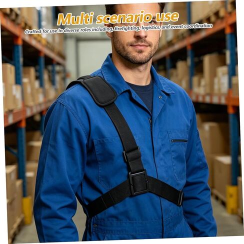 NUOBESTY Adjustable Radio Chest Mount Harness Strap with Buckle for Body Camera and Interphone – Firefighter and Security Team Shoulder Harness Support for Inspection Use in Kuwait