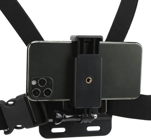 Adjustable Action Camera Chest Mount Harness Elastic Mobile Phone Chest Strap for Hands Free Recording Compatible with Action 5 4 3 2 1 MUSON Levin in Kuwait