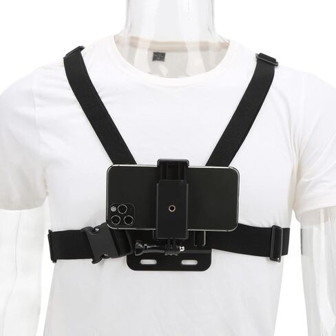 Adjustable Action Camera Chest Mount Harness Elastic Mobile Phone Chest Strap for Hands Free Recording Compatible with Action 5 4 3 2 1 MUSON Levin in Kuwait