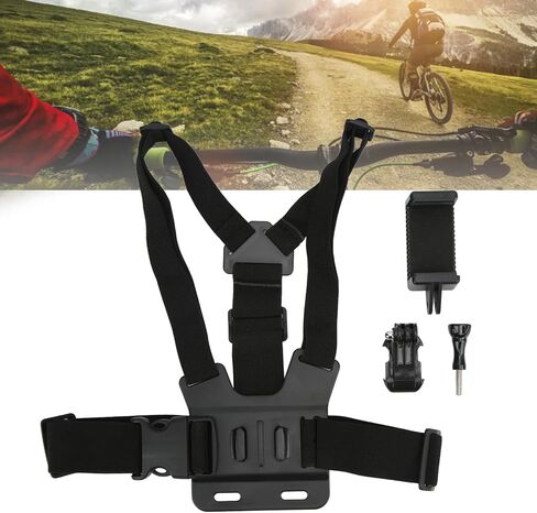 Adjustable Action Camera Chest Mount Harness Elastic Mobile Phone Chest Strap for Hands Free Recording Compatible with Action 5 4 3 2 1 MUSON Levin in Kuwait