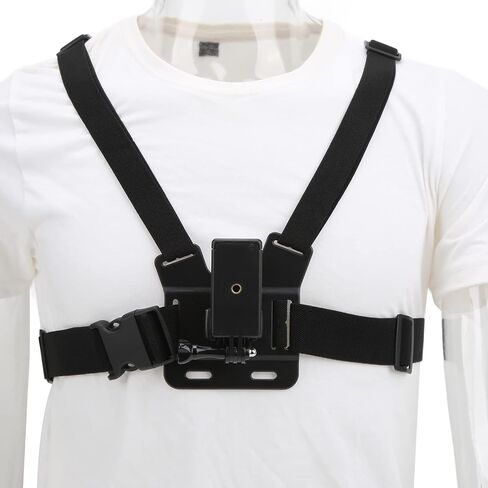 Adjustable Action Camera Chest Mount Harness Elastic Mobile Phone Chest Strap for Hands Free Recording Compatible with Action 5 4 3 2 1 MUSON Levin in Kuwait