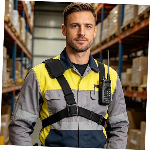 Adjustable Radio Shoulder Strap and Body Camera for Security Personnel, Outdoor Event Staff, and Emergency Workers – Over-the-Shoulder Wearable Mount Single Strap Design in Kuwait