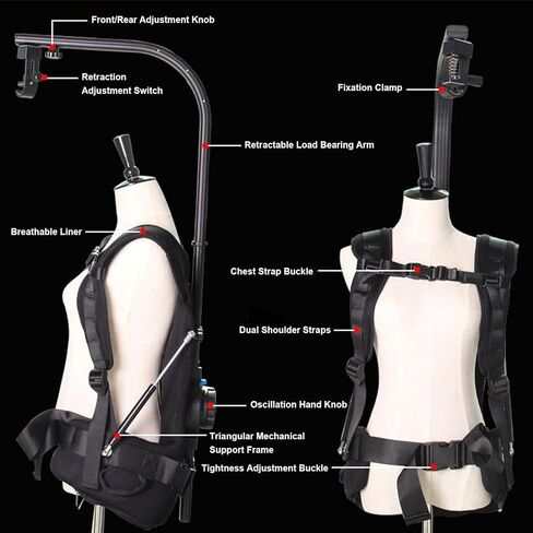 Camera Stabilizer Vest, Camera Support Vest Stabilizer for 3 Axis Handheld with 3-18KG Load Capacity for Filmmakers Professional Photography in Kuwait