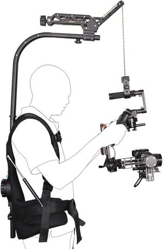 Greensen Camera Support Vest Camera Stabilizer, Vest Hook for 3 Axis Stabilizer up to 18KG Load with Adjustable Straps for Professional Filmmakers Photographers in Kuwait
