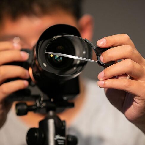 Tbest 150mm Handheld 1/2 Split Diopter Filter Lens Special Effects Film Prism Accessories for DSLR Video Portrait Photography Made of Optical Glass Aluminum Alloy in Kuwait