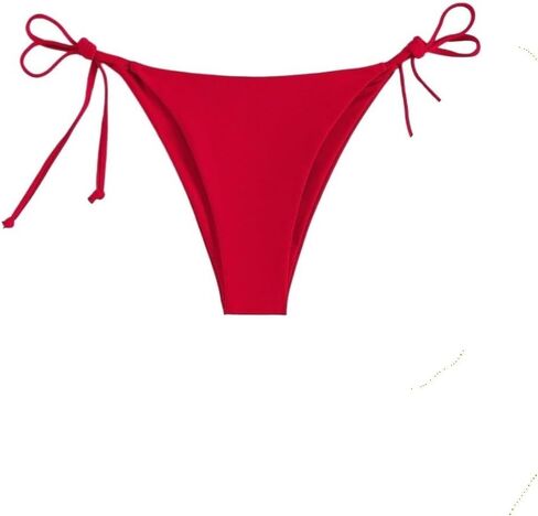 Women's Solid Color Bikini Bottom with Tie At Summer Beach in Kuwait