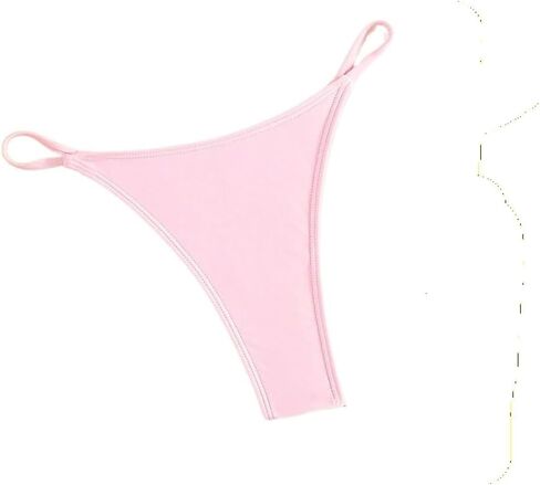 Womens Summer Beach Solid Thong Bikini Bottom in Kuwait