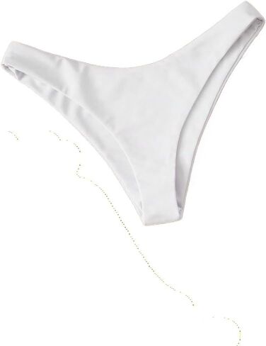 Womens Summer Beach Solid High Cut Bikini Panty in Kuwait