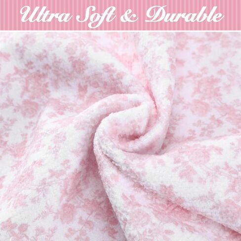 Batiyeer 6 Pack Pink Bow Baby Washcloths for Newborn 10 x 10'' Soft Wash Cloths for Baby Girls, Absorbent Infant Face Cloths or Towels, Burp Cloth, Reusable Babies Wipes for Toddler Kids, 6 Styles in Kuwait