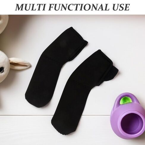 NOLITOY 2 Pairs Stroller Handle Covers, Elastic Cloth Pushchair Handlebar Sleeves, Machine Washable and Dust Proof, Protective Grip Accessories for Summer Outings in Kuwait