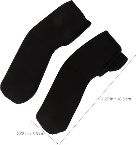 NUOBESTY 2 Pairs Stroller Handle Covers Black Cloth Dust Proof Anti-Cracking Sleeve Replacement for Newborn Pushchair Handlebar in Summer in Kuwait