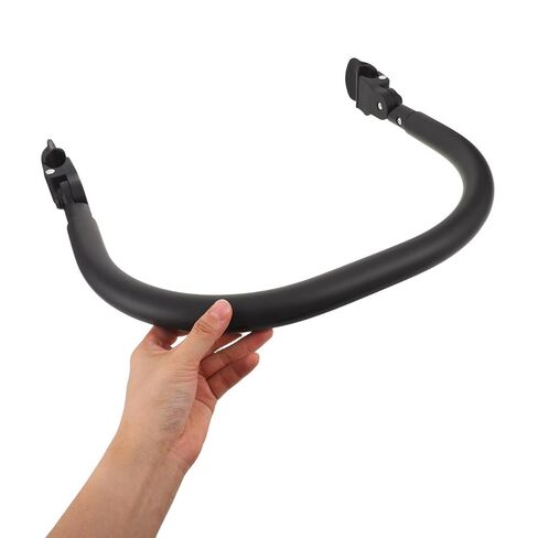 Mikinona Stroller Bumper Handle Bar, 16.6" Black Detachable Safety Guardrail with Thickened Soft Silicone Wrap and Rounded Corners, Replacement Armrest for Pram, for Short Outings in Kuwait
