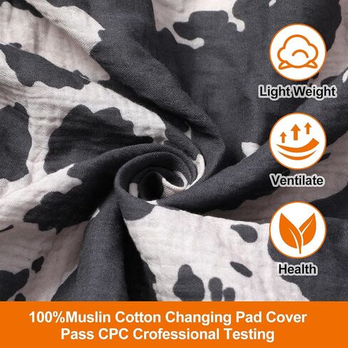 4 Pcs Western Cowboy Baby Changing Pad Covers for Boys and Girls Stretchy Soft Diaper Changing Table Pad Cotton Cover Breathable Comfy Baby Cradle Sheets Nursery 32 x 16 x 5 Inch in Kuwait