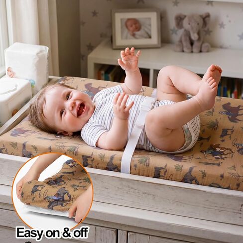 4 Pcs Western Cowboy Baby Changing Pad Covers for Boys and Girls Stretchy Soft Diaper Changing Table Pad Cotton Cover Breathable Comfy Baby Cradle Sheets Nursery 32 x 16 x 5 Inch in Kuwait