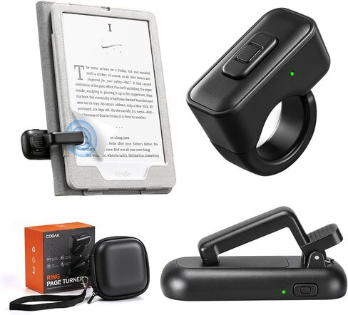 CoBak Page Turner Ring for iPhone, Kindle, Remote Page Turner for iPad & Tablets, Kobo & E-Readers, Wireless Remote Shutter for Photos & Videos, with Storage Case in Kuwait