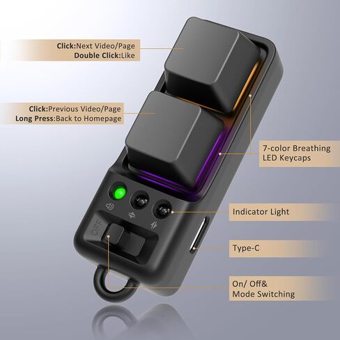 Scrolling Remote Control for TikTok, Bluetooth Remote Page Turner for Kindle APP in Kuwait