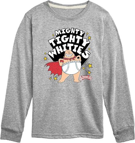HYBRID APPAREL Captain Underpants - Mighty Tighty Whities - Toddler & Youth Long Sleeve Graphic T-Shirt in Kuwait