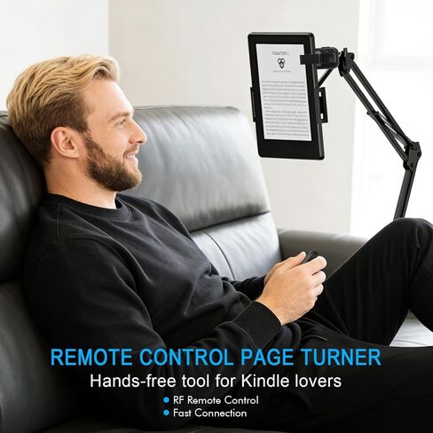Kindle Page Turner Remote Control, Anti-Slip Finger Clicker for Reading in Bed, Case-Friendly 0.45inch Clip for Paperwhite Oasis Scribe iPad Kobo eReaders, 2-in-1 Camera Shutter Selfie Remote in Kuwait