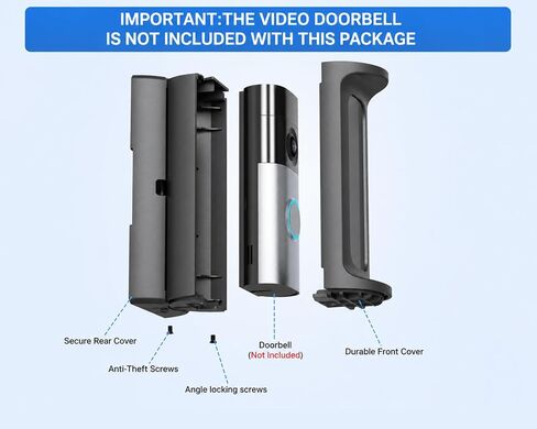 360° Adjustable Anti-Theft Doorbell Mount for (newest model) Wired Doorbell 2nd Gen (2026), Wired Doorbell Plus 2nd Gen & Pro 3rd Gen (2025), No-Drill Corner Mount for Apartments & Rentals in Kuwait