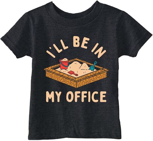 Toddler Ill Be in My Office Sandbox Funny T Shirt Young Kids | Funny Kids Shirts, Graphic Apparel for Toddler, Cool Apparel, Super Soft Blend, Childrens Graphic Tees in Kuwait